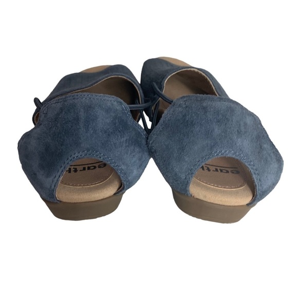 Earth Alder Abra Indigo Suede Perforated Open Toe Comfort Sandals Shoes Sz 6M - Picture 6 of 12